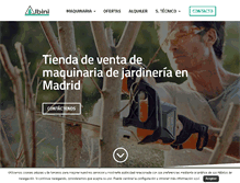 Tablet Screenshot of albinimaquinariadejardineria.com